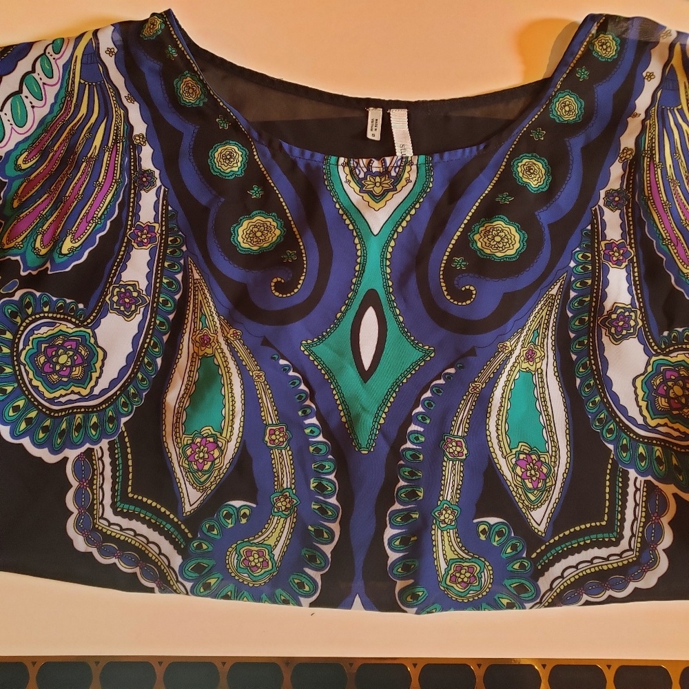 Paisley sheer top